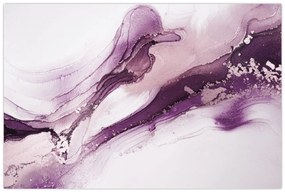 Obraz - Purple fluid art (90x60 cm)