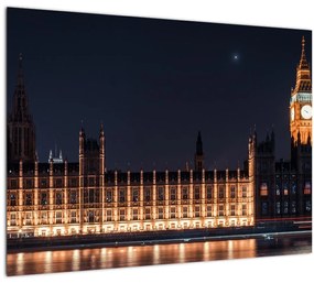 Sklenený obraz Big Benu v Londýne (70x50 cm)