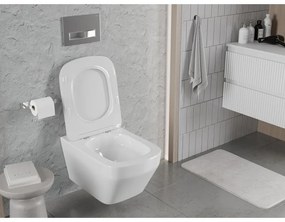 Mexen Riva, závesná WC misa 555x370x335 mm, Rimless Tornádo, biela lesklá, 3363XX00T