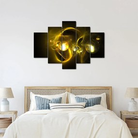 Abstraktný obraz žltých gulí (150x105 cm)