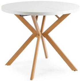 Stôl RENO 90–190 cm Biely/Dub