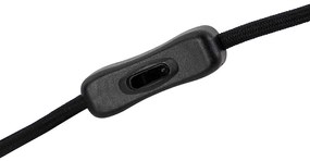 Stolná lampa v štýle Art Deco čierna s dymovým sklom 45,5 cm - Pallon