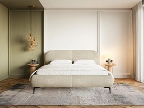 Manželská posteľ 140 cm Octave 140B (s roštom) (béžová + čierna). Akcia -18%. Vlastná spoľahlivá doprava až k Vám domov. 1099961
