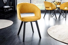 Dizajnová stolička Colby horčicová žltá