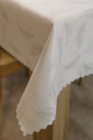 Dekorstudio Luxusný obrus na stôl Pierko - strieborný SW24 Rozmer obrusu (šírka x dĺžka): 100x100cm