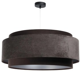 Luster na lanku DOBLO 1xE27/60W/230V pr. 60 cm hnedá/strieborná