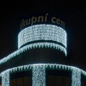 DECOLED Svetelný záves LED - 1x1,5 m, ľadovo biely, 150 diód