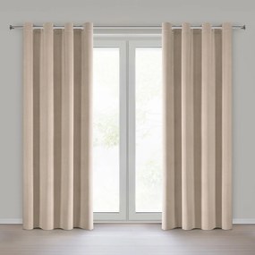 ZÁVES NA KRÚŽKOCH MEGI 140X250 CM BÉŽOVÁ