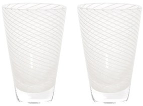OYOY Pohár Yuka Swirl Glass Clear 250 ml – set 2 ks