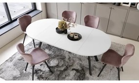 Rozkladací jedálenský stôl ARTUR biely/čierny