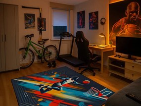 Športový koberec s basketbalovým motívom – viacfarebný Rozmer: 100x150 cm