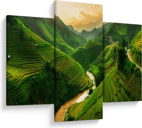 Obraz - Ryžové terasy Mu Cang Chai (90x60 cm)