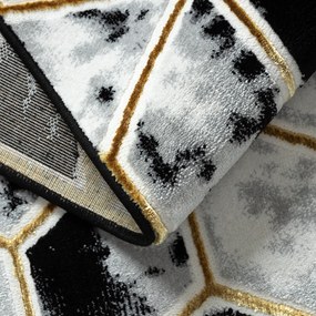 Dywany Łuszczów, Kusový koberec Allure 1966 black/gold, 120x170, žltá, kancelária