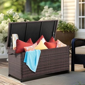 Úložný ratanový box ELEGANZA hnedý