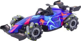 LEAN Toys Diaľkovo ovládané pretekárske auto RC 1:10 so svetlami, zvukmi a vodnou parou, modré