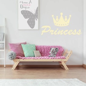 Veselá Stena Samolepka na stenu na stenu Princess Farba: černá