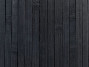 Bambusový kôš s vekom čierny SANNAR Beliani