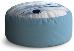 Taburet Circle lietadlo v oblakoch, modrá