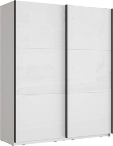 XXXLutz ŠAT. SKRIŇA S POSUV. DVERAMI, biela, biela s vysokým leskom, 170,3/209,7/61,2 cm home24 - Skrine - 000687018621