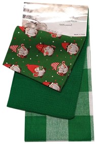 Bavlnené kuchynské utierky Noel gnom 3ks
