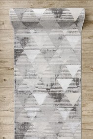 Behúň LIRA E1627 Trojuholníky geometrický, štrukturálny, glamour - sivý
