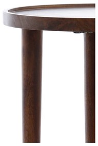 Okrúhly odkladací stolík z masívu akácie ø 45 cm Qiano – Light &amp; Living