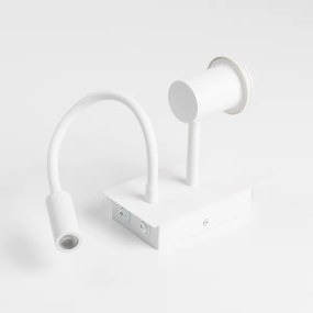 Brilagi-LED Nástenná lampa NUBILA 1xE27/25W/230V+LED/3W biela/pompej. červená