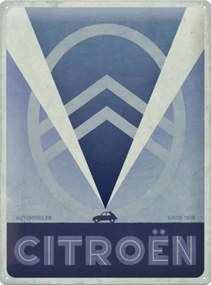 Plechová ceduľa Citroen 2CV Logo, (30 x 40 cm)