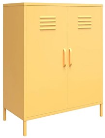 Žltá kovová komoda Novogratz Cache, 80 x 102 cm