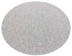 Dywany Łuszczów Kusový koberec Timo 6272 Light grey kruh - na von aj na doma - 200x200 (priemer) kruh cm