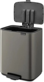 Sivý pedálový oceľový odpadkový kôš 12 l Bo – Brabantia