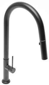 Drezová batéria SAT s vyťahovacou spŕškou, 2 prúdy čierna SATBSD288C, 1 ks