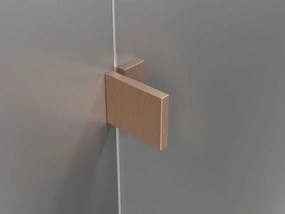 Mexen Lunar T, sklápací sprchový kút ľavý 100 x 120 cm, 8mm číre sklo, medený matný profil, 834T-100-120-65-00-L