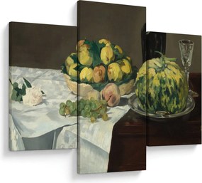 Obraz - Edouard Manet, Still Life with Melon and Peaches, reprodukcia (90x60 cm)