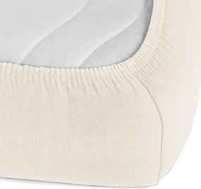 Jersey napínacie prestieradlo JR-002 Smotanové 100 x 200 - výška 20 cm