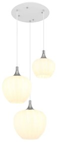 Globo 15548-3HW - Luster na lanku MAXY 3xE27/40W/230V biela