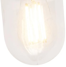 Inteligentná rustikálna nástenná lampa antracit IP44 vrátane wifi E27 - Kansas