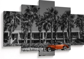 Obraz - Retro červené auto (150x105 cm)