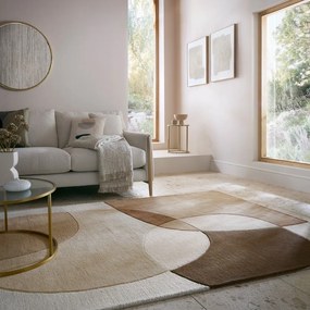Hnedý/béžový vlnený koberec 160x230 cm Glow – Flair Rugs