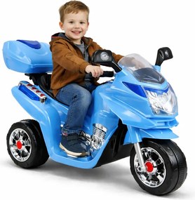 LEAN CARS Elektrická motorka pre deti HC8051 modrá so svetlami a zvukmi