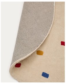 Krémový bavlnený detský koberec ø120 cm Luli – Kave Home