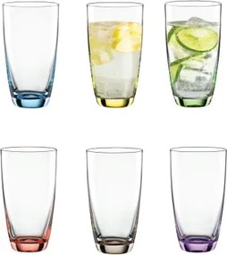 Sada 6 farebných pohárov Viva Colori%