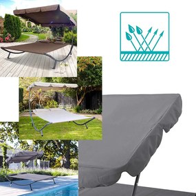 Lehátko pre dve osoby so strieškou-Sivé