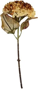 Žltá umelá dekorácia sušená kvetina hortenzie - 15*15*47 cm