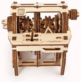 Ugears 3D drevené mechanické puzzle STEM výuková prevodovka