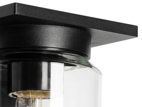 Moderná nástenná lampa čierna IP54 - Marshall