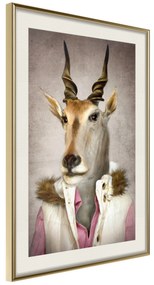 Artgeist Plagát - Antelope Jessica [Poster] Veľkosť: 20x30, Verzia: Zlatý rám s passe-partout