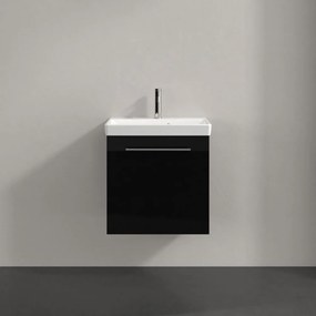 VILLEROY &amp; BOCH Avento závesná skrinka pod umývadlo Compact, 1 dvierka, pánty vpravo, 530 x 352 x 514 mm, Crystal Black, A88801B3