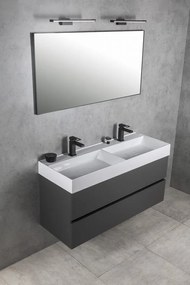 Sapho Sapho, GODIVA dvojumývadlo 119x44cm, liaty mramor, biela, GU119
