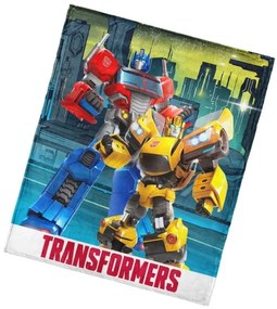Detská deka Transformers Bumblebee a Optimus Prime 130x160 cm